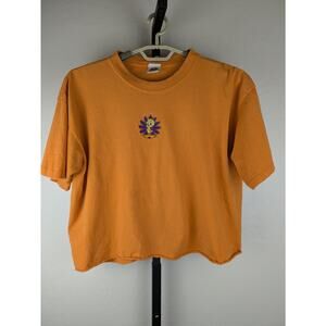 Vintage 1997 Looney Tunes Tweety Bird Orange Short Sleeve Cropped T-shirt XL 1X